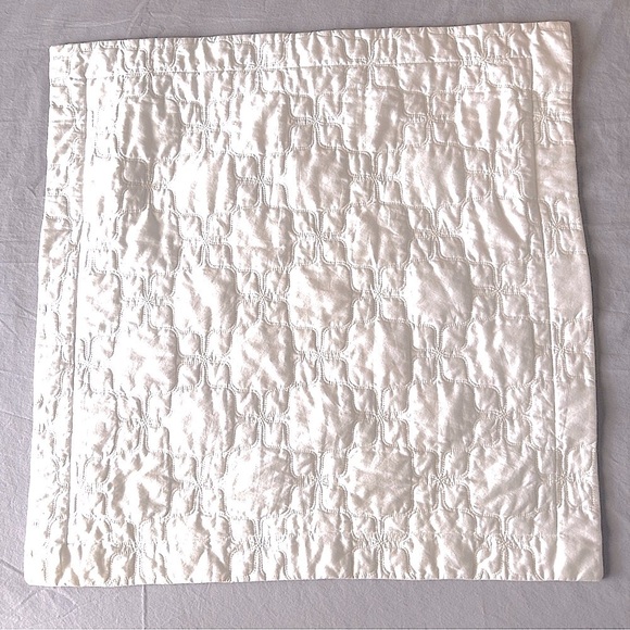 FRETTE Italy pair quilted euro pillow sham luxury cotton sateen - Picture 2 of 7